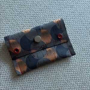 Blue and Tan Card Holder made of Cork Women’s Wallet